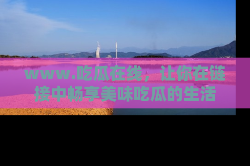 www.吃瓜在线,让你在链接中畅享美味吃瓜的生活