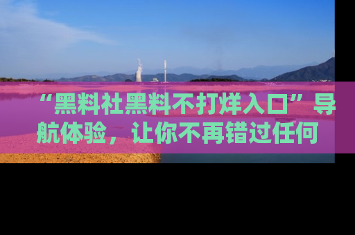 “黑料社黑料不打烊入口”导航体验，让你不再错过任何精彩黑料
