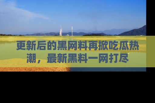 更新后的黑网料再掀吃瓜热潮，最新黑料一网打尽
