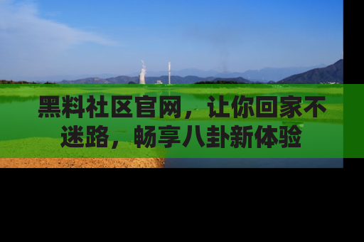黑料社区官网，让你回家不迷路，畅享八卦新体验