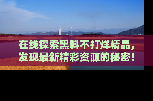 在线探索黑料不打烊精品,发现最新精彩资源的秘密!