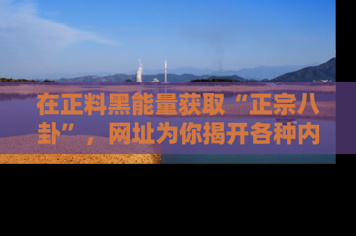 在正料黑能量获取“正宗八卦”,网址为你揭开各种内幕故事!