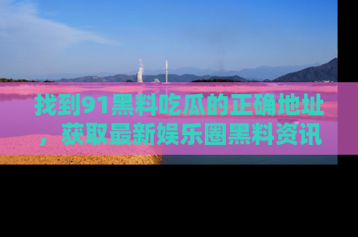 找到91黑料吃瓜的正确地址,获取最新娱乐圈黑料资讯