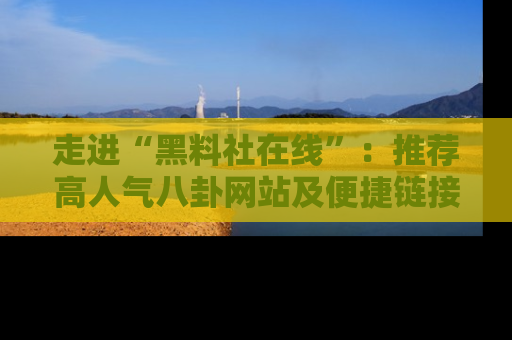 走进“黑料社在线”:推荐高人气八卦网站及便捷链接的全面指南